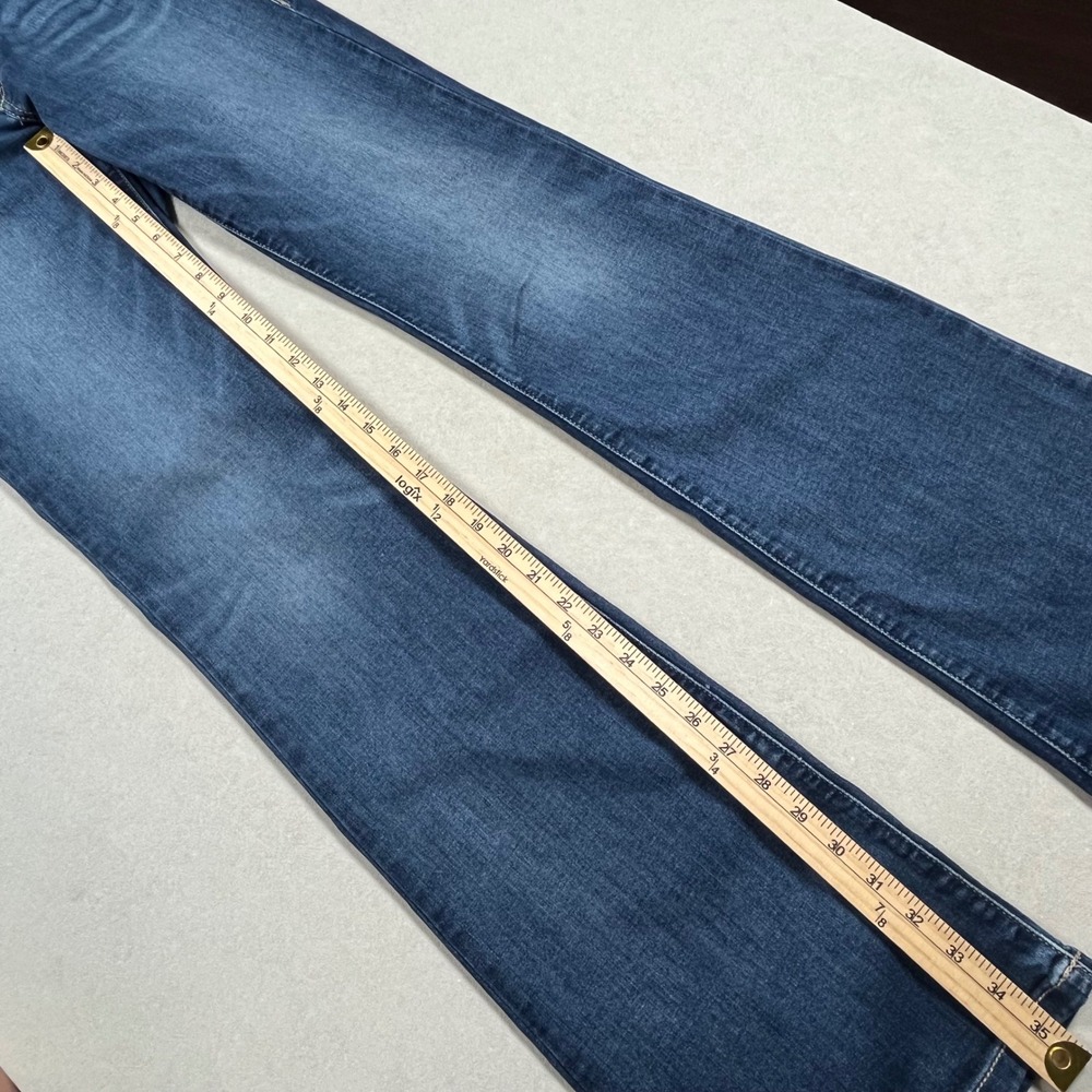 Ariat Bootcut Jeans Womens 30L Blue Mid Rise Stretch Denim Western Cowgirl Long - Picture 6 of 10